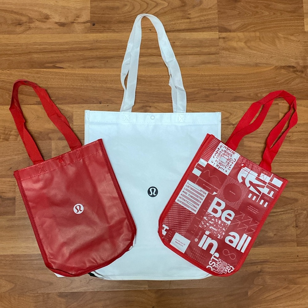 ❤️ Three Brand New Lululemon Tote Bags